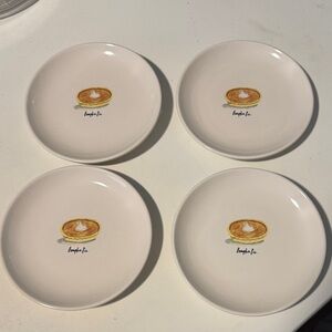 Rae Dunn Pumpkin Pie Dessert Plates Set of 4